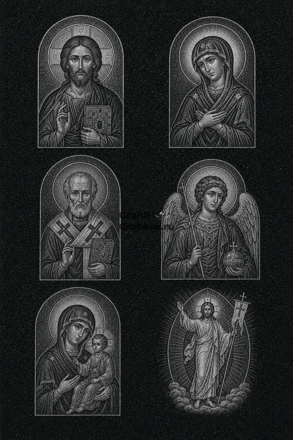 Гравировки икон на памятник