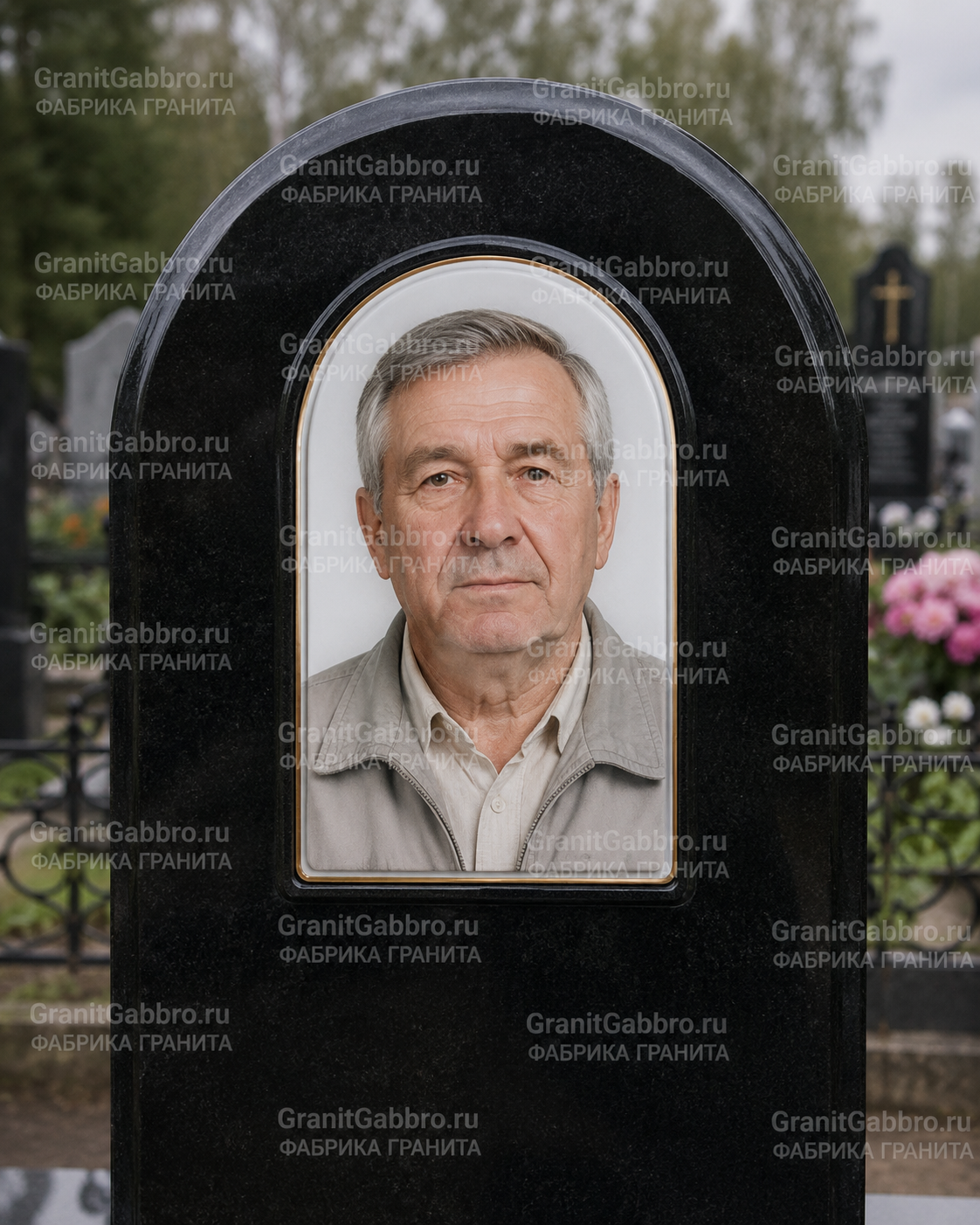 Арочная фотокерамика на памятник