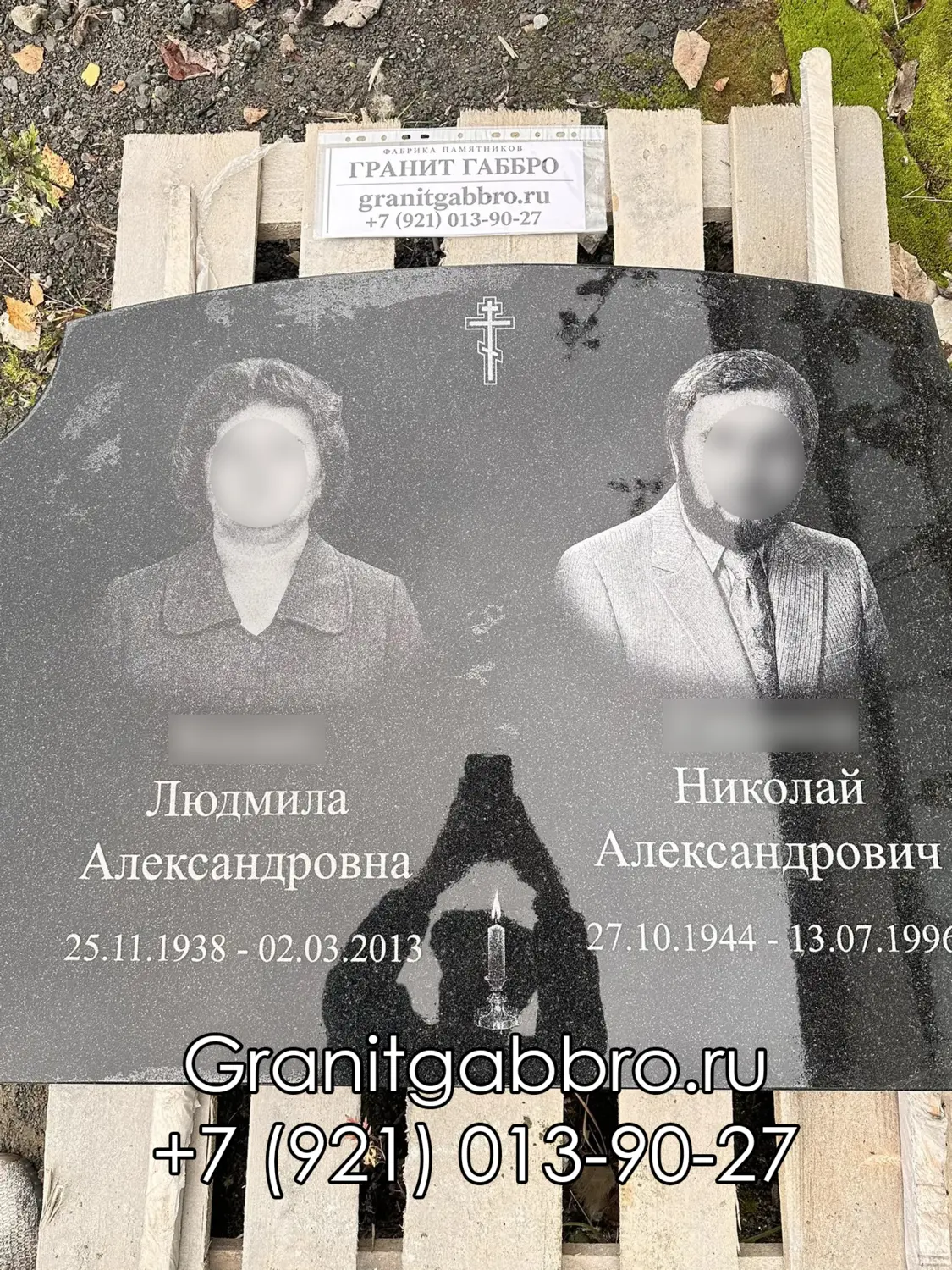 Памятник двойной 6 из гранита