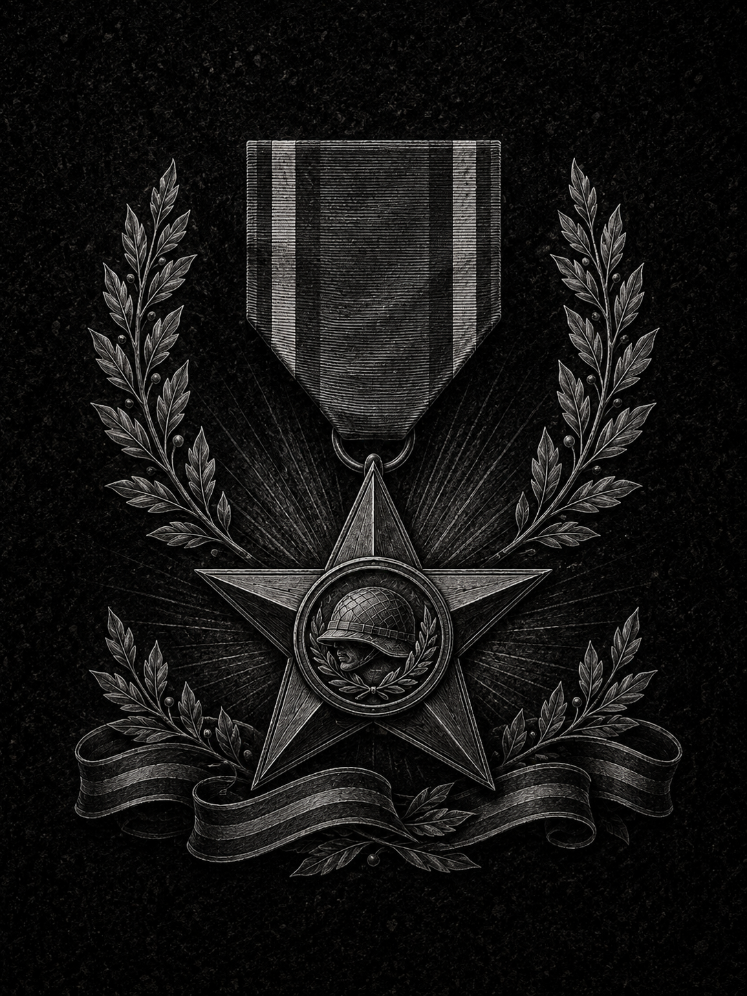 Гравировка военной тематики на памятник — вариант 6
