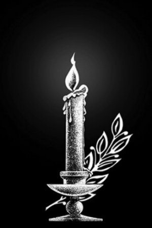 Гравировка свечи на памятник — вариант 5