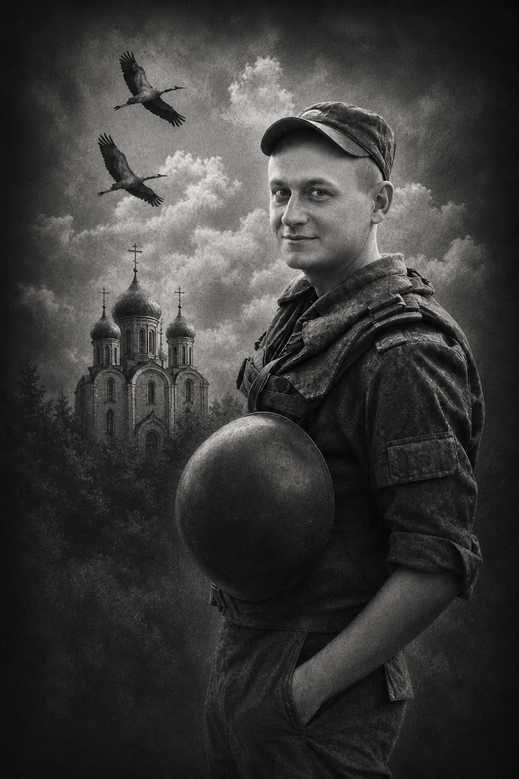 Пример нанесённой гравировки на памятник